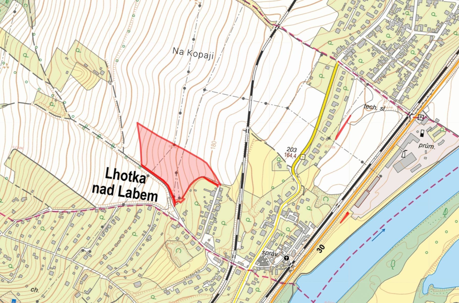 Prodej zemědělský pozemek - Lhotka nad Labem - 2