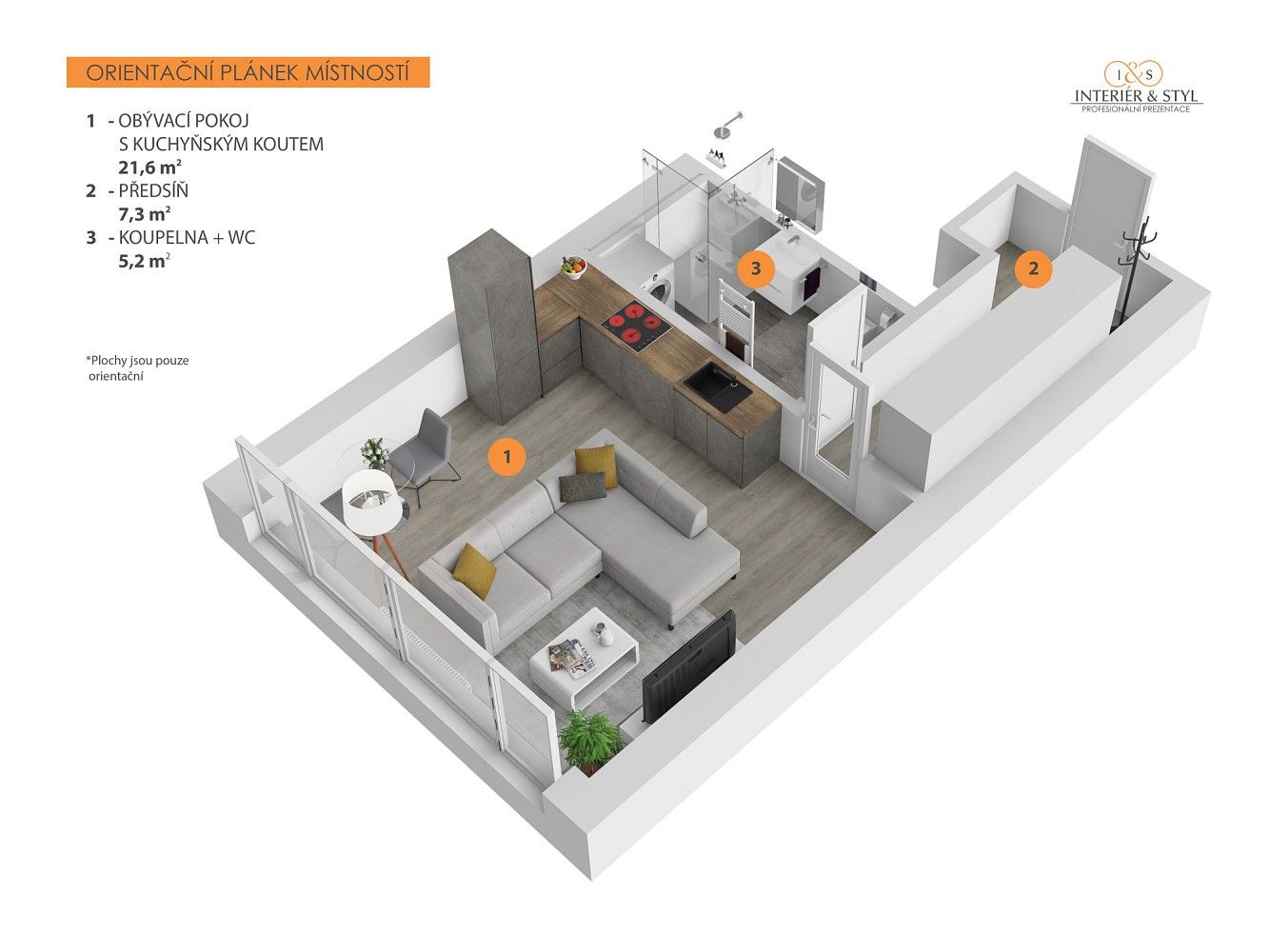 1+kk, Praha, Hlavní město Praha, 38 m² - 2