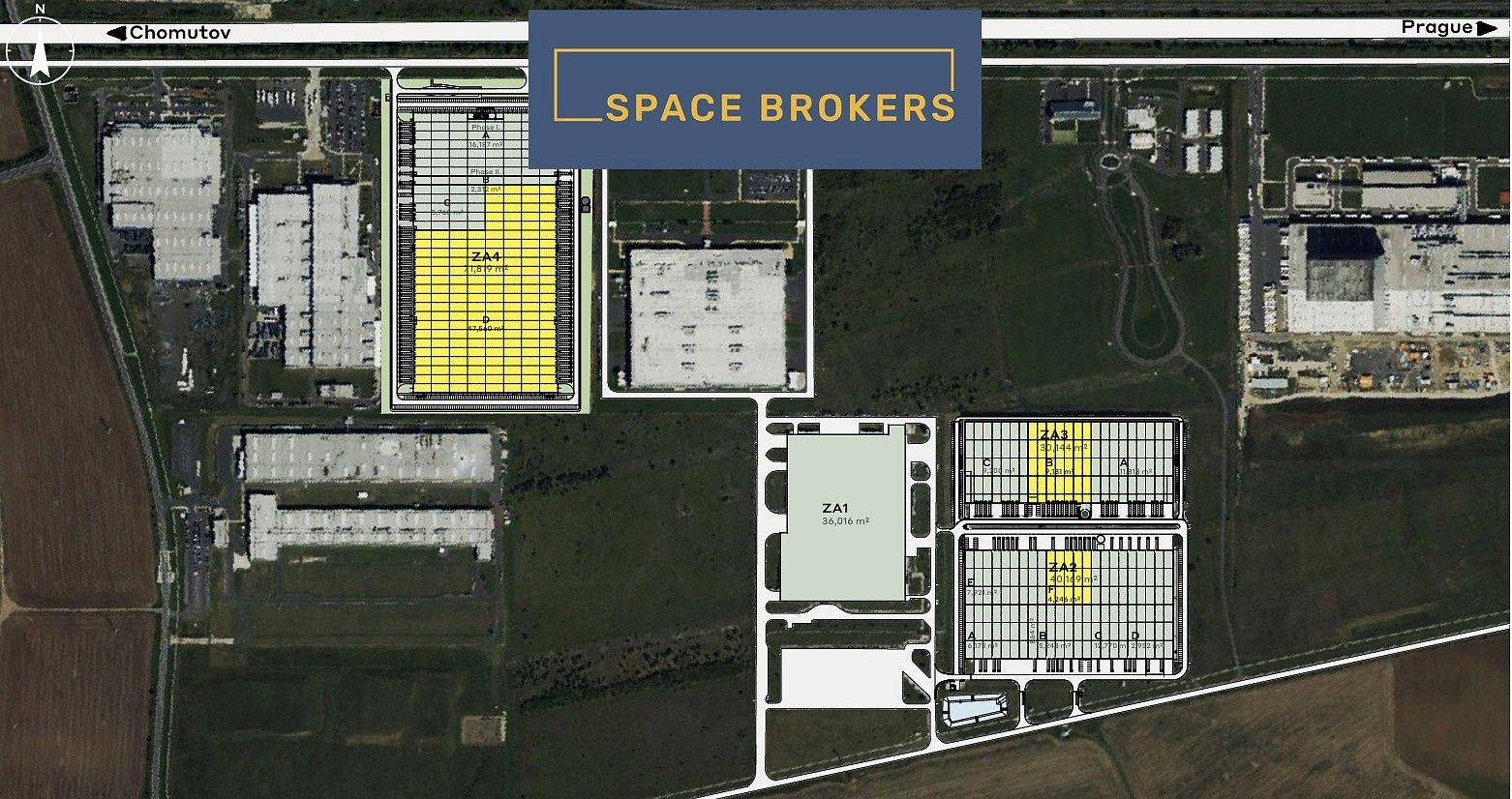 Sklady, Žatec, okres Louny, 9 131 m² - 2