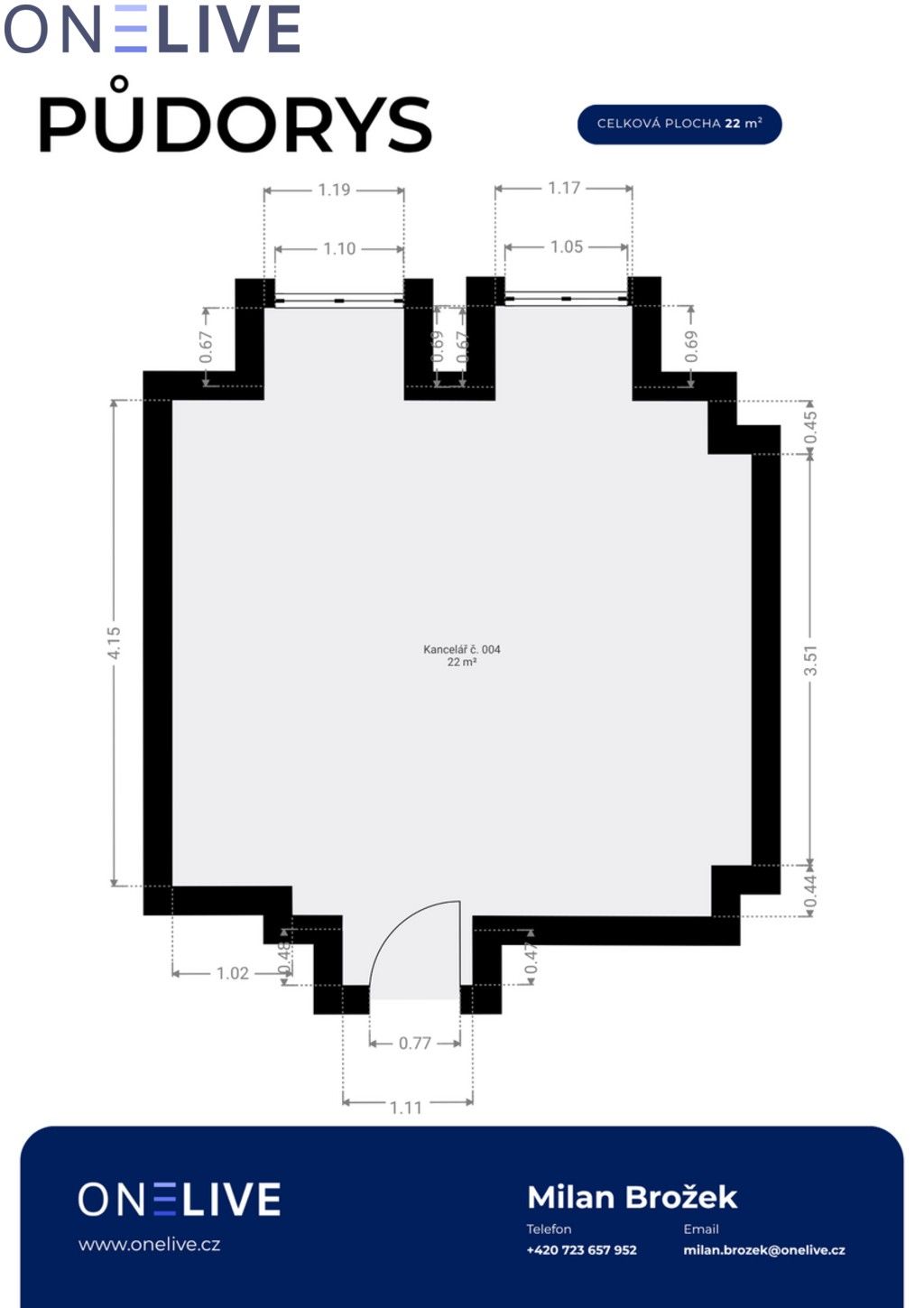 Kancelář · 22 m² · Tylova, Plzeň Jižní Předměstí - 3