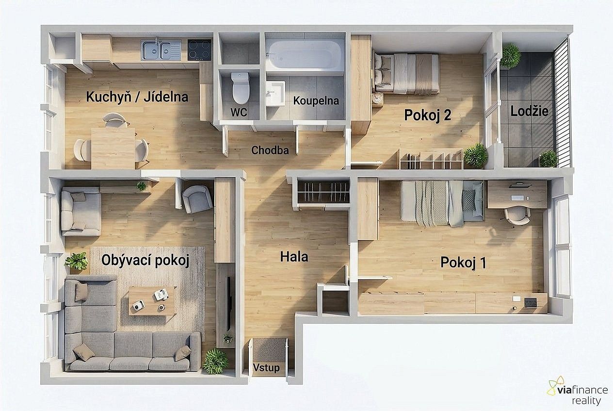 Byt 3+1 · 63 m² · Pardubice - Černá za Bory, Pardubický kraj - 3
