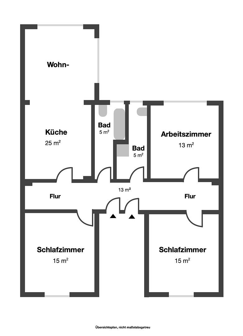 3+kk, Gronaustraße 99 Wuppertal Barmen Nordrhein-Westfalen 58285, 91 m² - 1