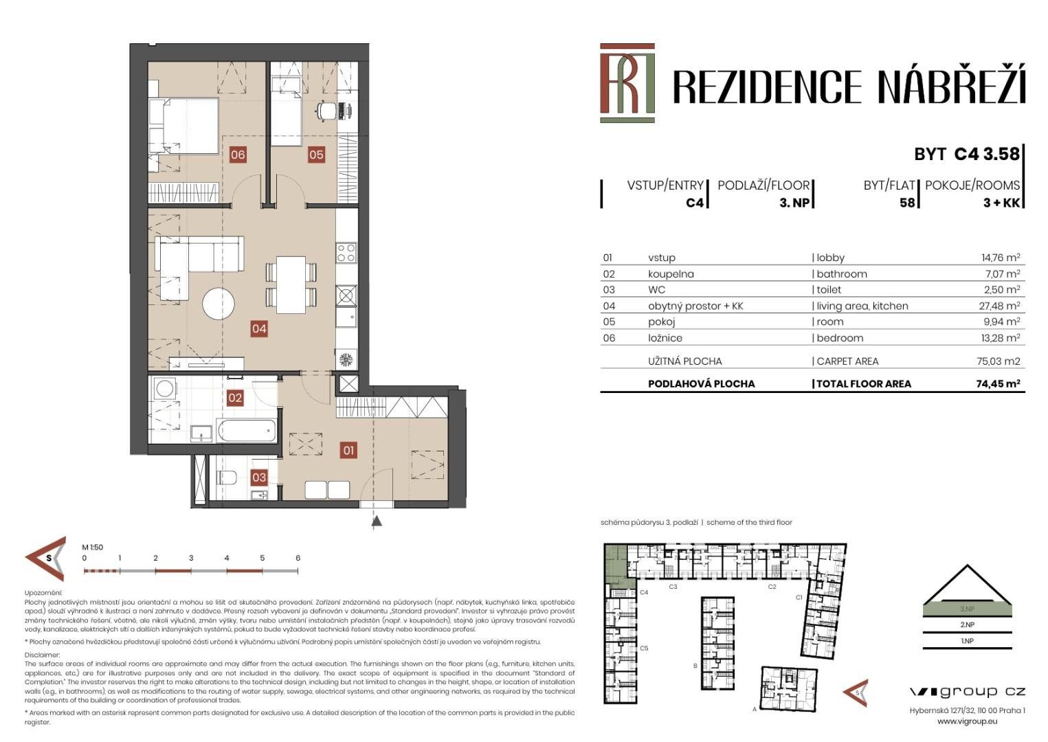 3+kk, Nábřeží, Brandýs nad Labem-Stará Boleslav Stará Boleslav, 75 m² - 2