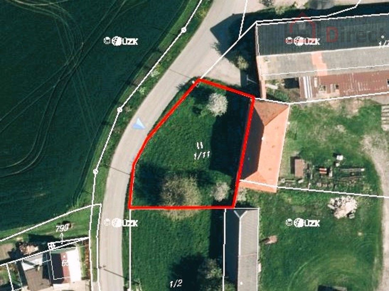 Prodej pozemek pro bydlení - Nemyslovice, 825 m²