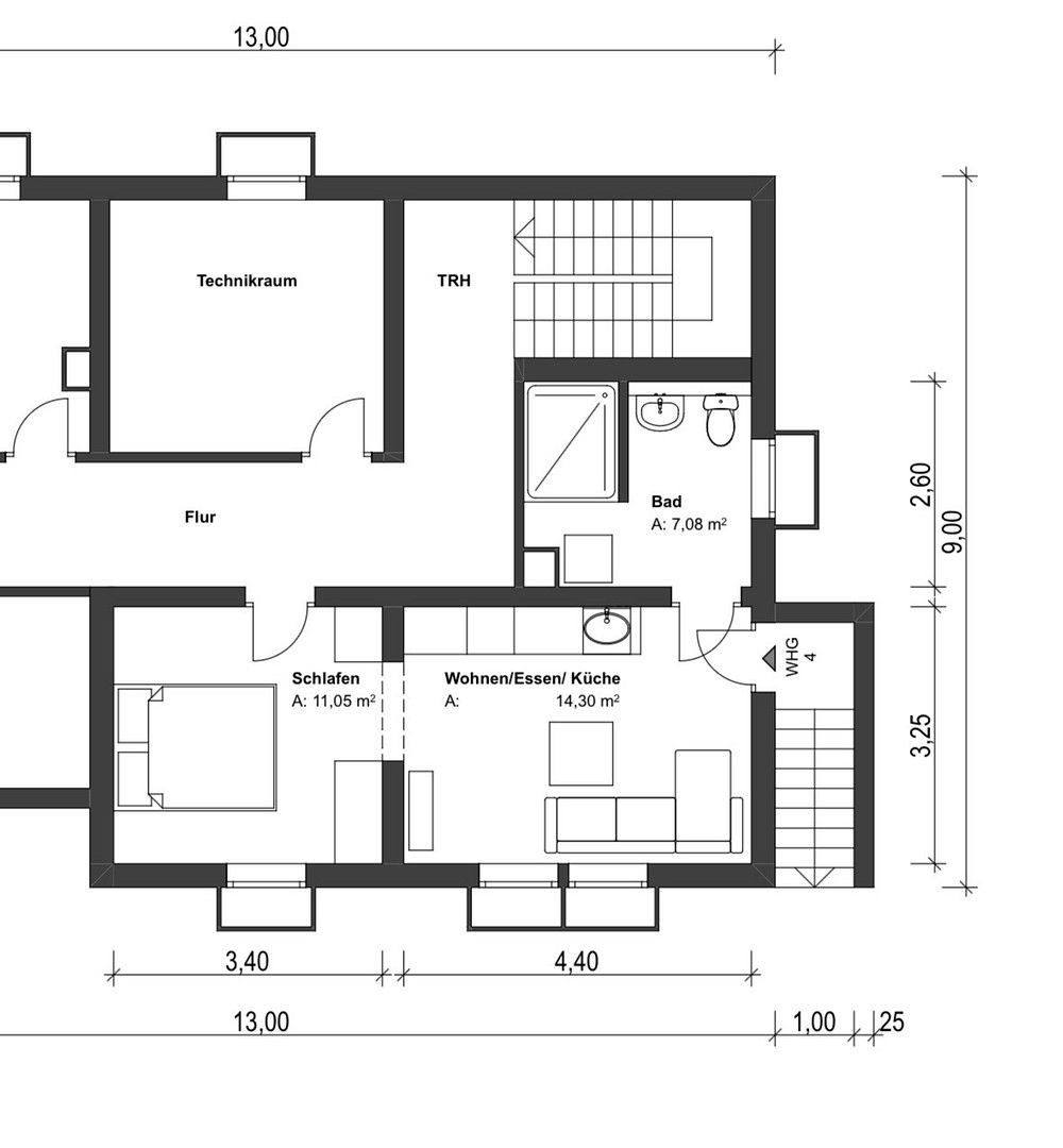 1+kk, , Bádensko-Württembersko, 35 m² - 2