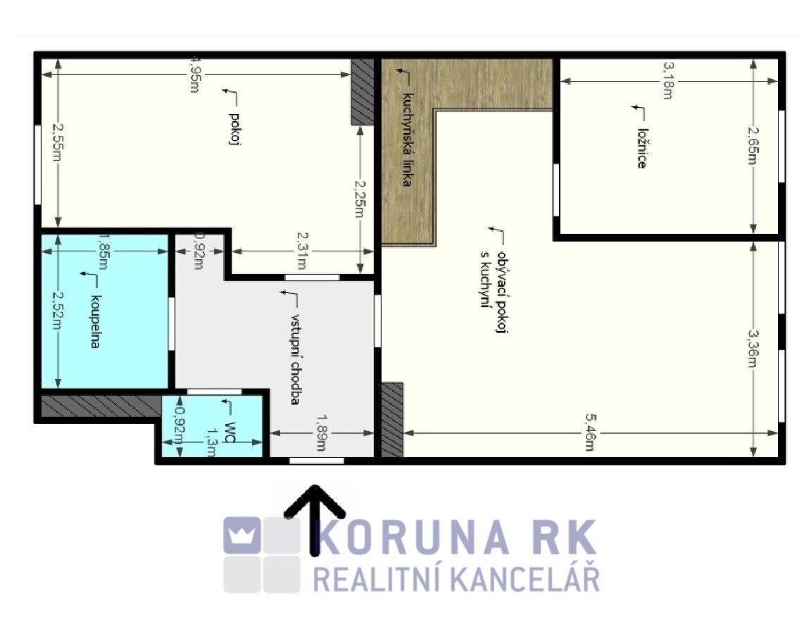 Pronájem byt 3+kk - České Budějovice 7, České Budějovice, 64 m²