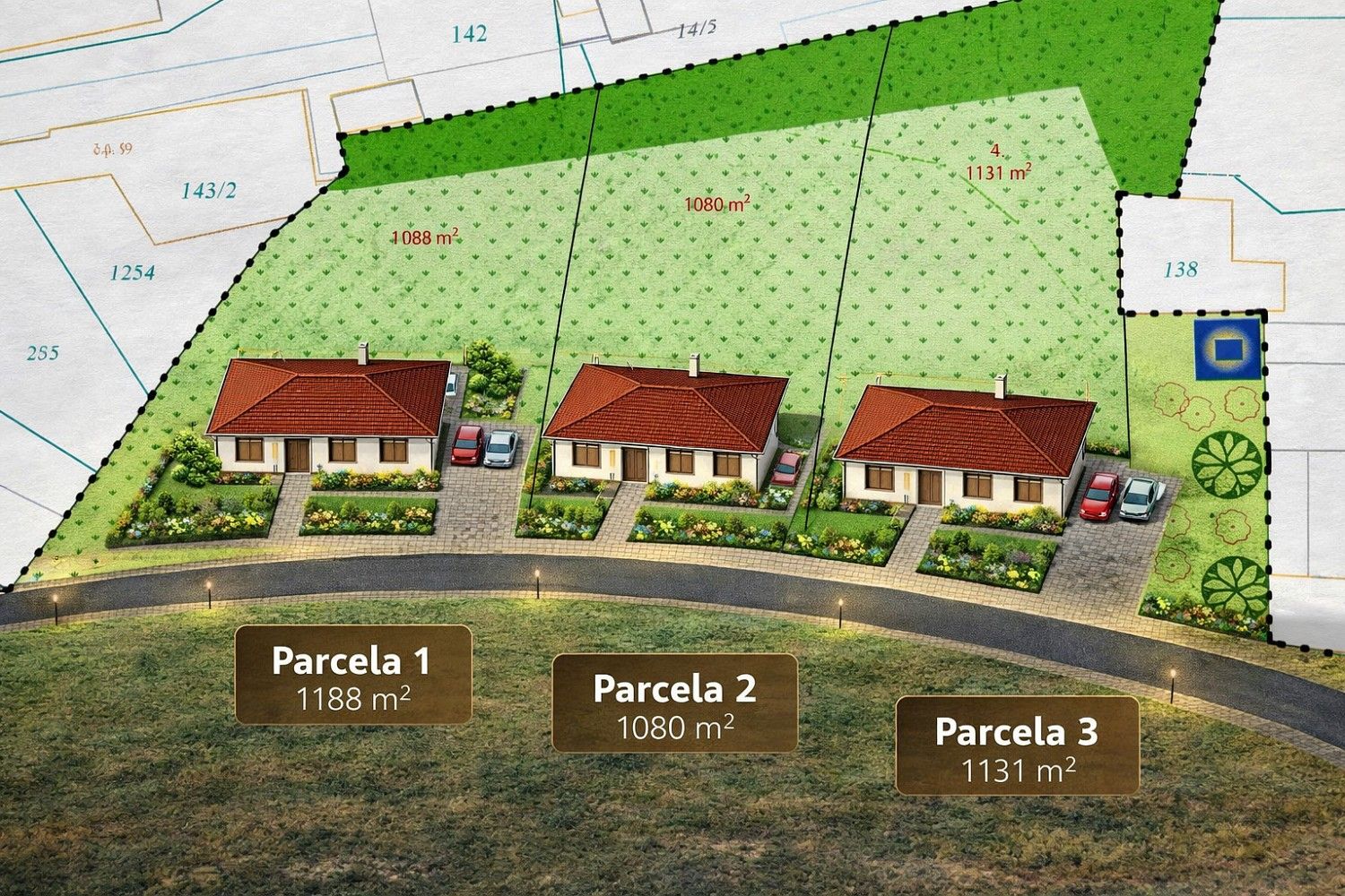 Pozemky pro bydlení, Popovice, okres Benešov, Středočeský kraj - 2
