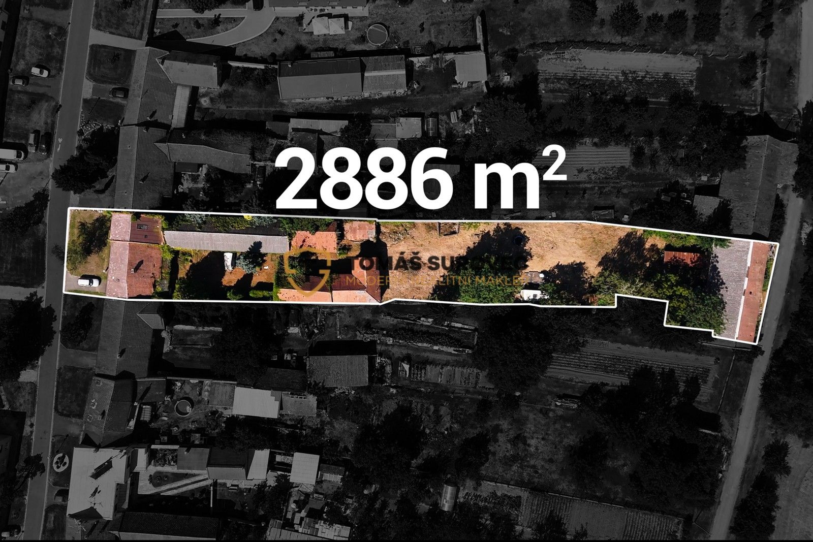 Pozemky pro bydlení, Kroměříž Bílany, 2 886 m² - 2