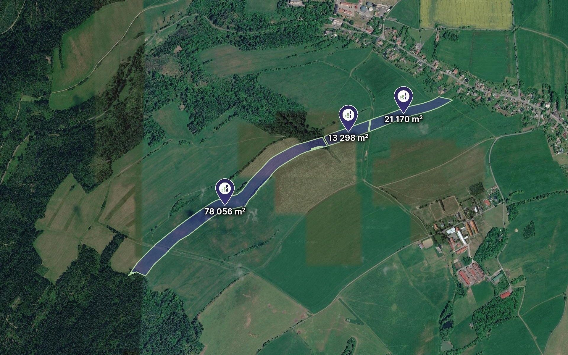 Zemědělské pozemky, Vítkov, 133 275 m² - 1