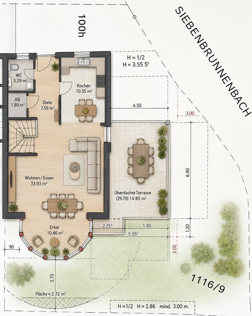Rodinné domy, Augsburg Lechhausen Bayern 86165, 182 m² - 2