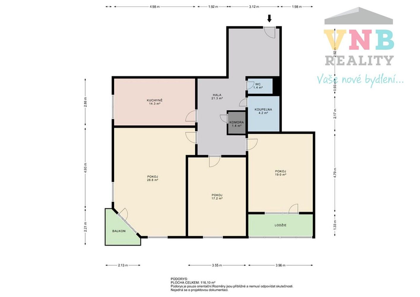 Prodej byt 3+1 - Prostějov - Krasice, 102 m² - 5