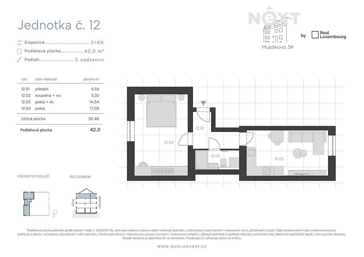 Prodej byt 2+kk - Musílkova, Praha 5 - Košíře, 42 m² - 5