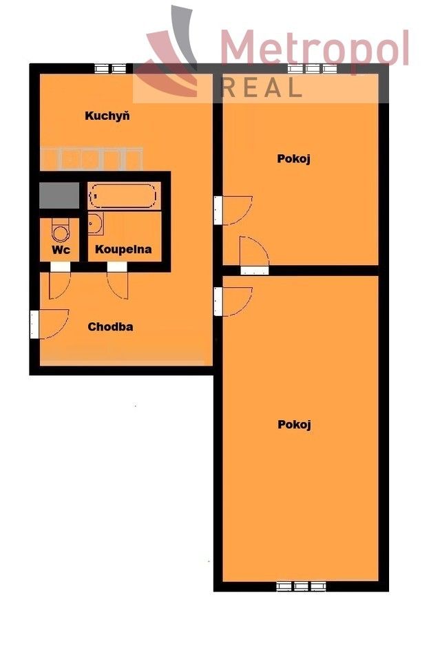 2+1, Krymská 1690, Karlovy Vary, 55 m² - 2