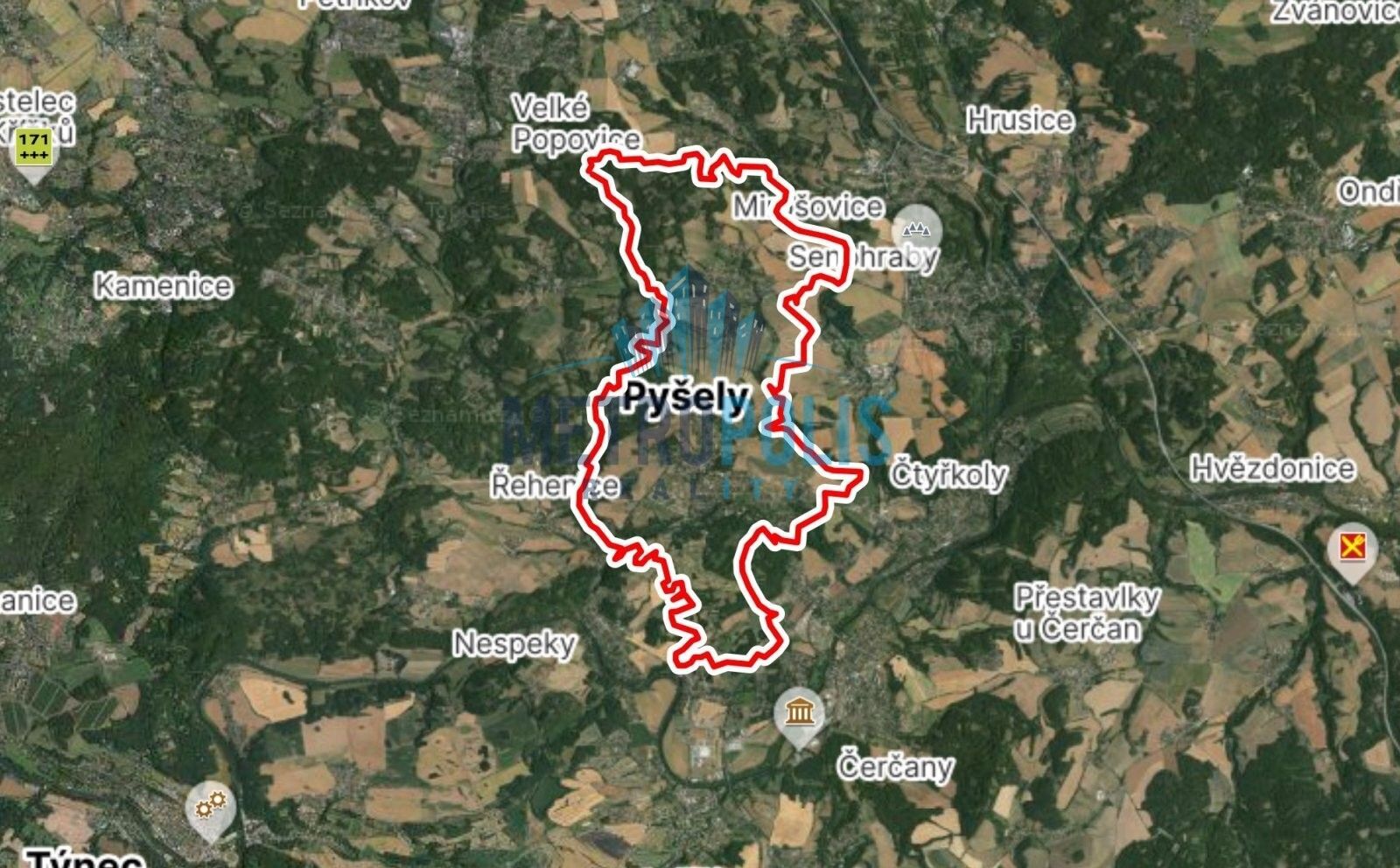 Pozemek pro bydlení · 1 000 m² · Borová Lhota, Pyšely - 3