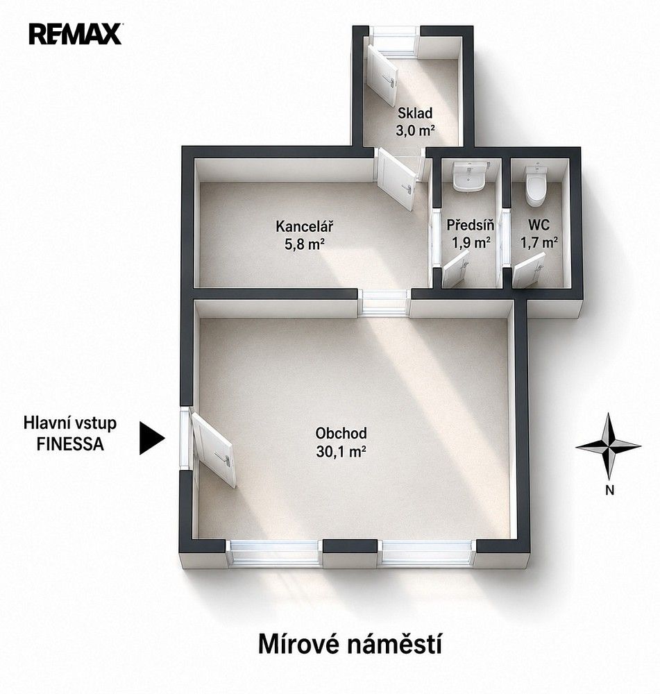 Obchodní prostory · 43 m² · Litoměřice - Litoměřice-Město, Ústecký kraj - 3