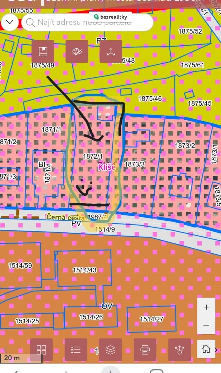 Pozemky pro bydlení, Černá cesta  , Ústí nad Labem - 2
