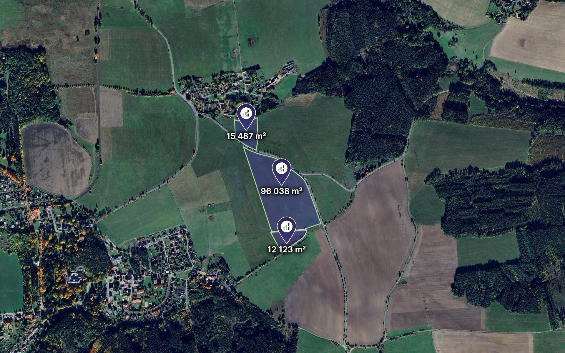 Zemědělské pozemky, Konstantinovy Lázně, 123 648 m² - 1