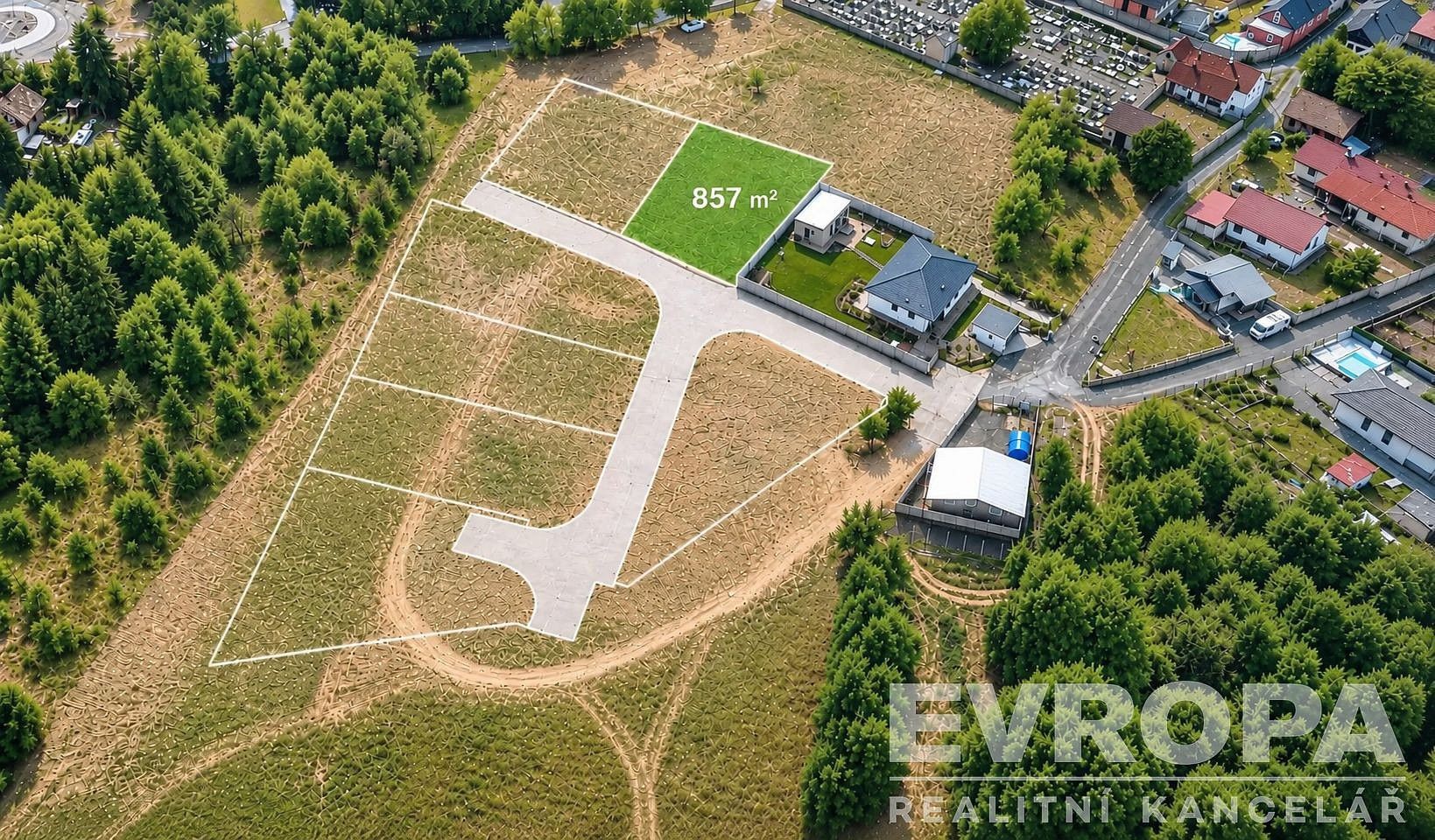 Pozemek pro bydlení, 857 m²