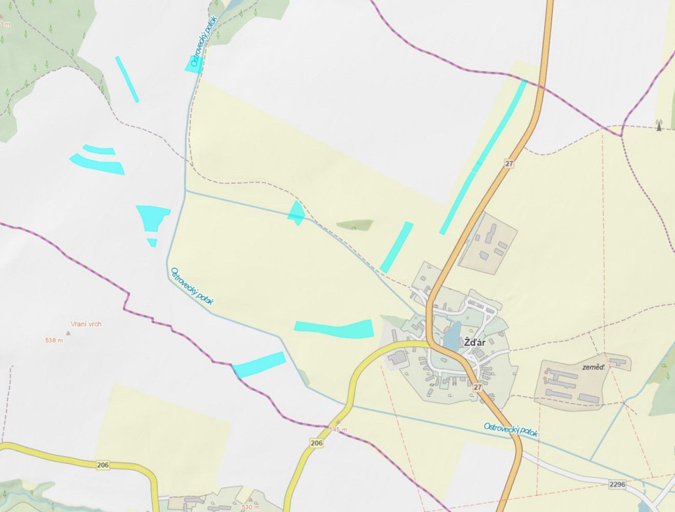 Zemědělský pozemek, 44 456 m²
