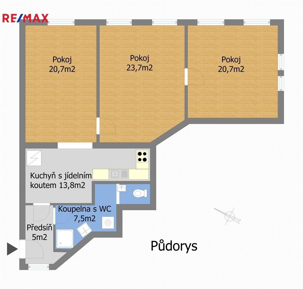 Pronájem byt 3+kk - Římská, Praha, 91 m²