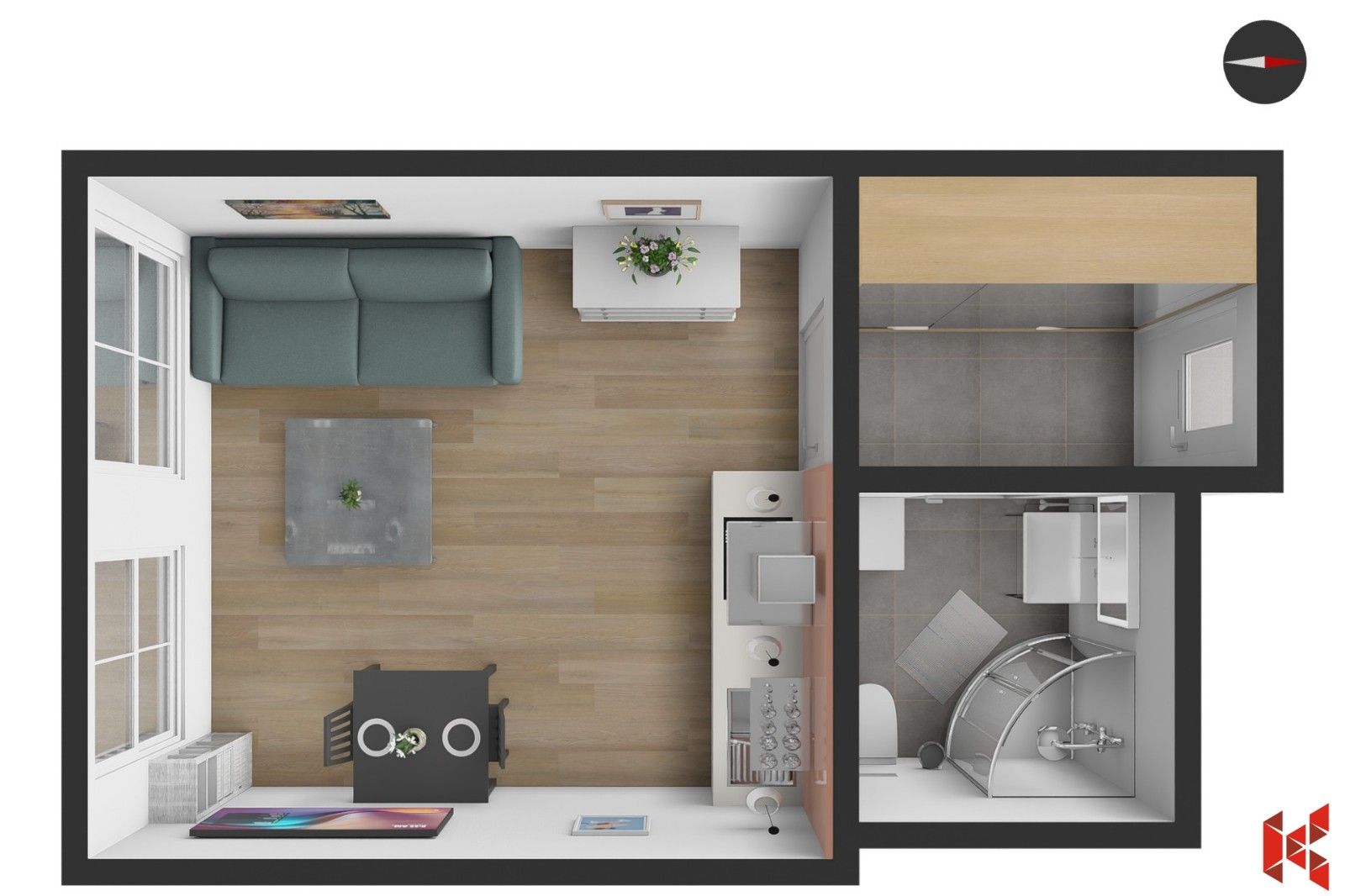 Prodej byt 1+kk - Tyršova, Praha, 24 m²