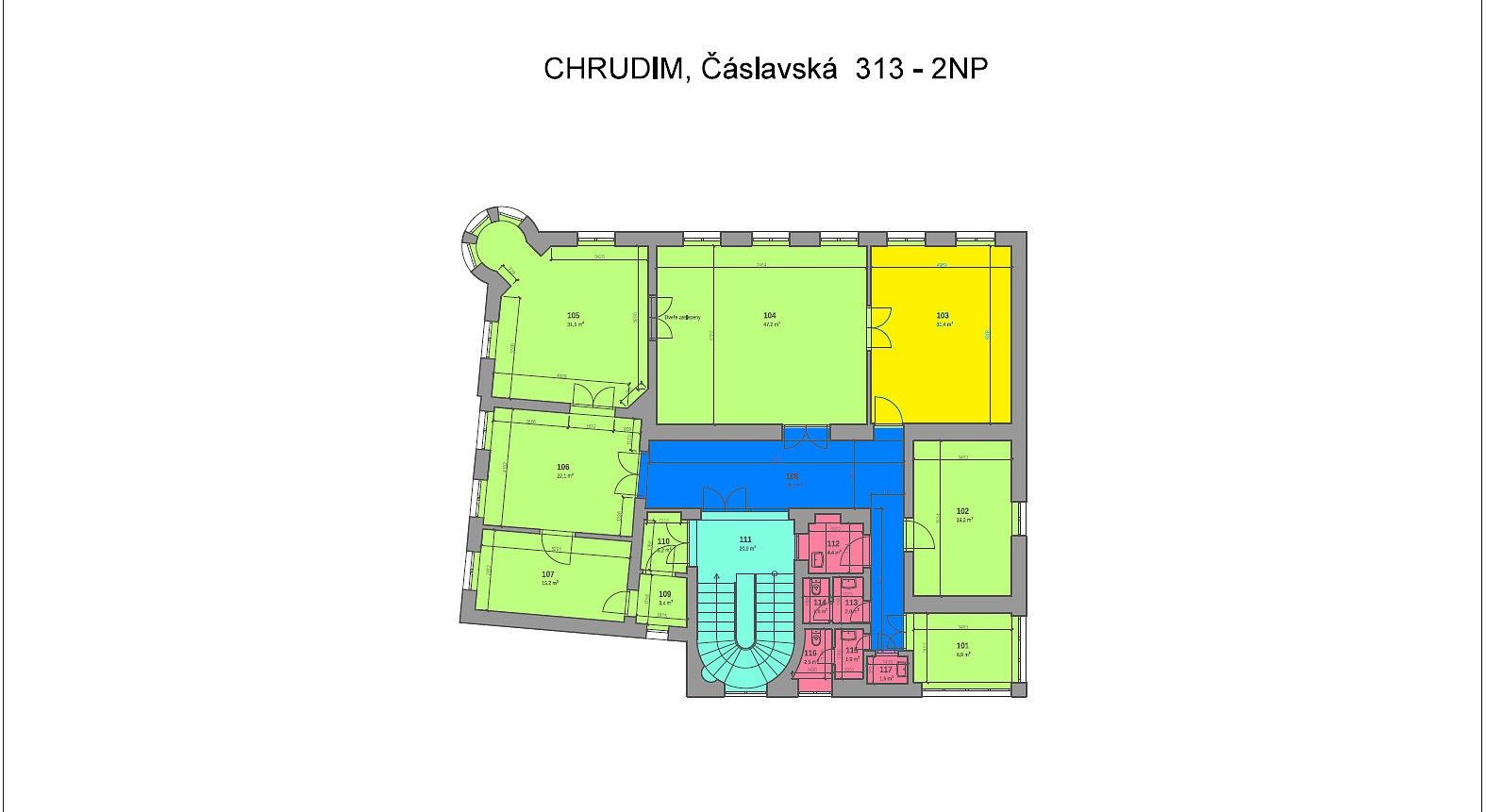 Kanceláře, Chrudim, Pardubický kraj, 31 m² - 1