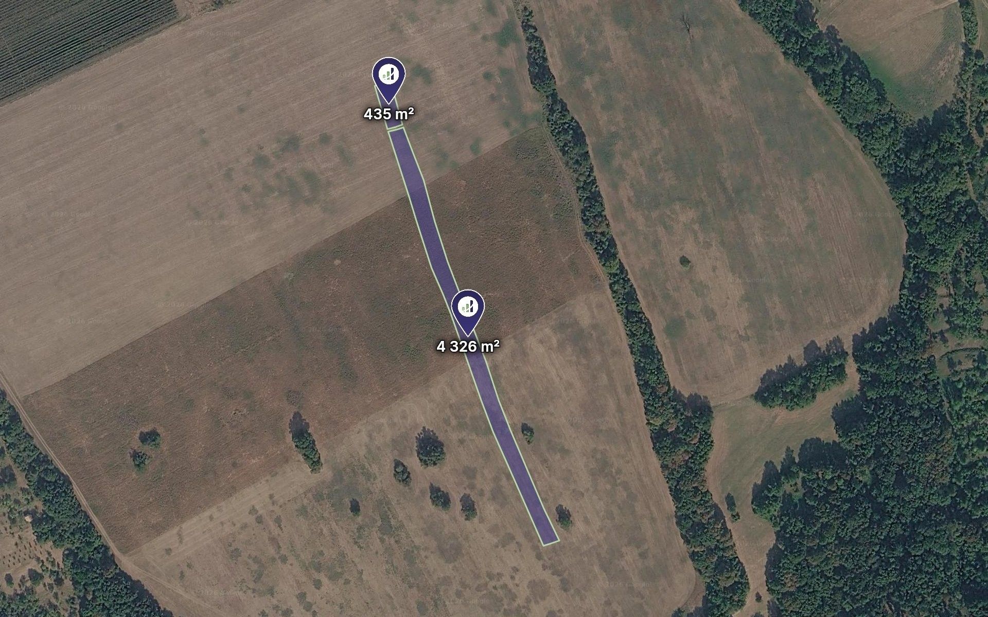 Louky, Kněždub, 1 208 m²