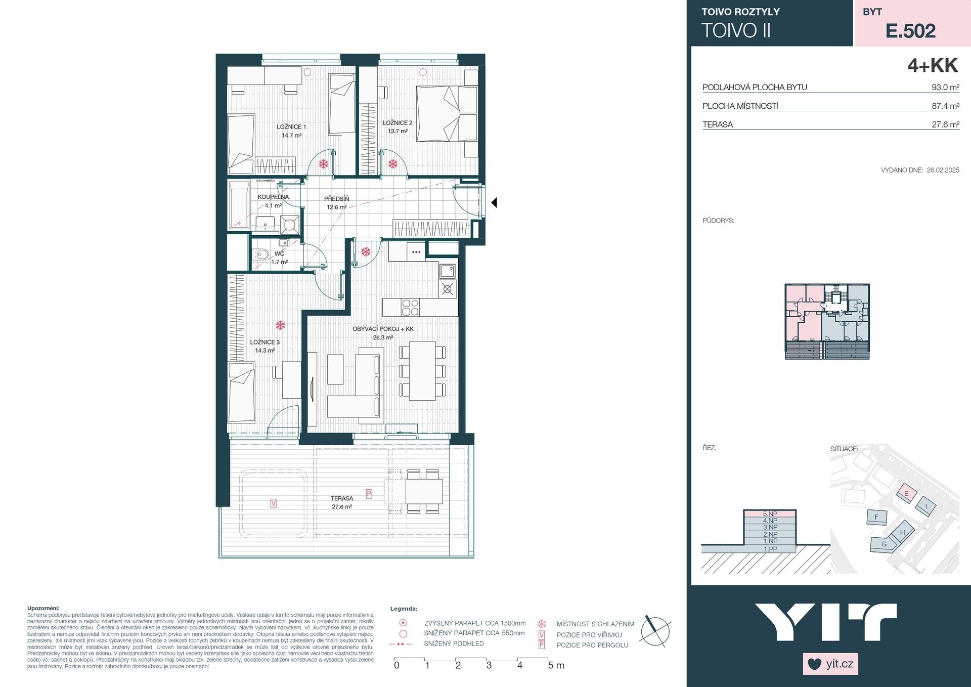 Prodej byt 4+kk - Komárkova, Praha, 87 m²