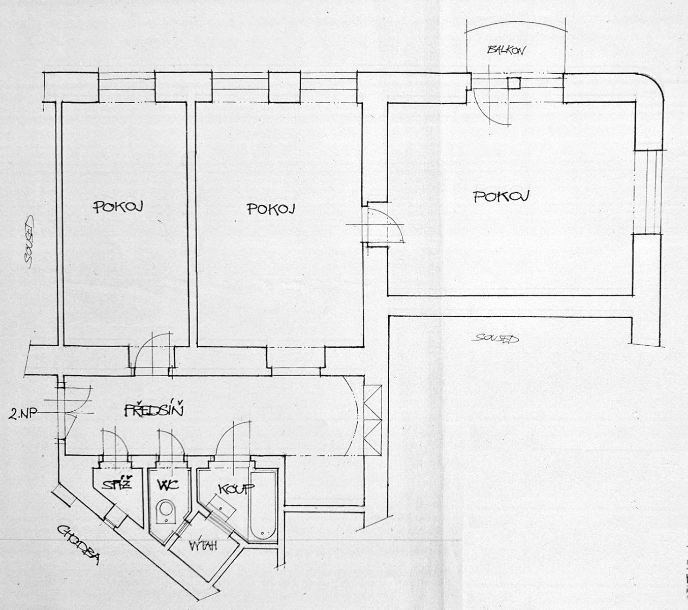 3+1, Šubertova, Praha - Vinohrady, 97 m² - 2