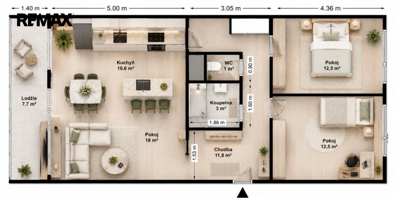 3+1, Borovanského 2216, Praha Stodůlky, 73 m² - 2