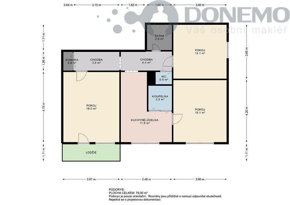 3+1, Olomouc - Povel, Olomoucký kraj, 71 m² - 2