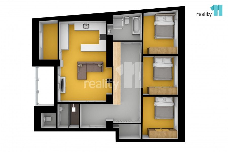 Byt 5+kk · 105 m² · Kafkova, Praha - 3