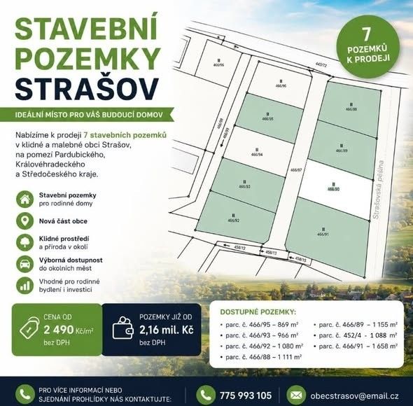 Pozemky pro bydlení, Vápno u Přelouče, 533 16 - 1