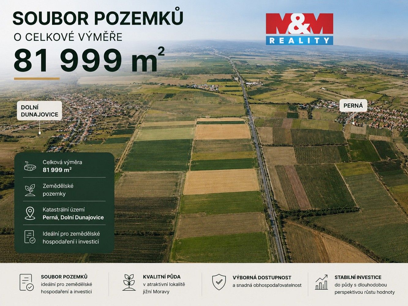 Zemědělské pozemky, Perná, okres Břeclav, Jihomoravský kraj - 1