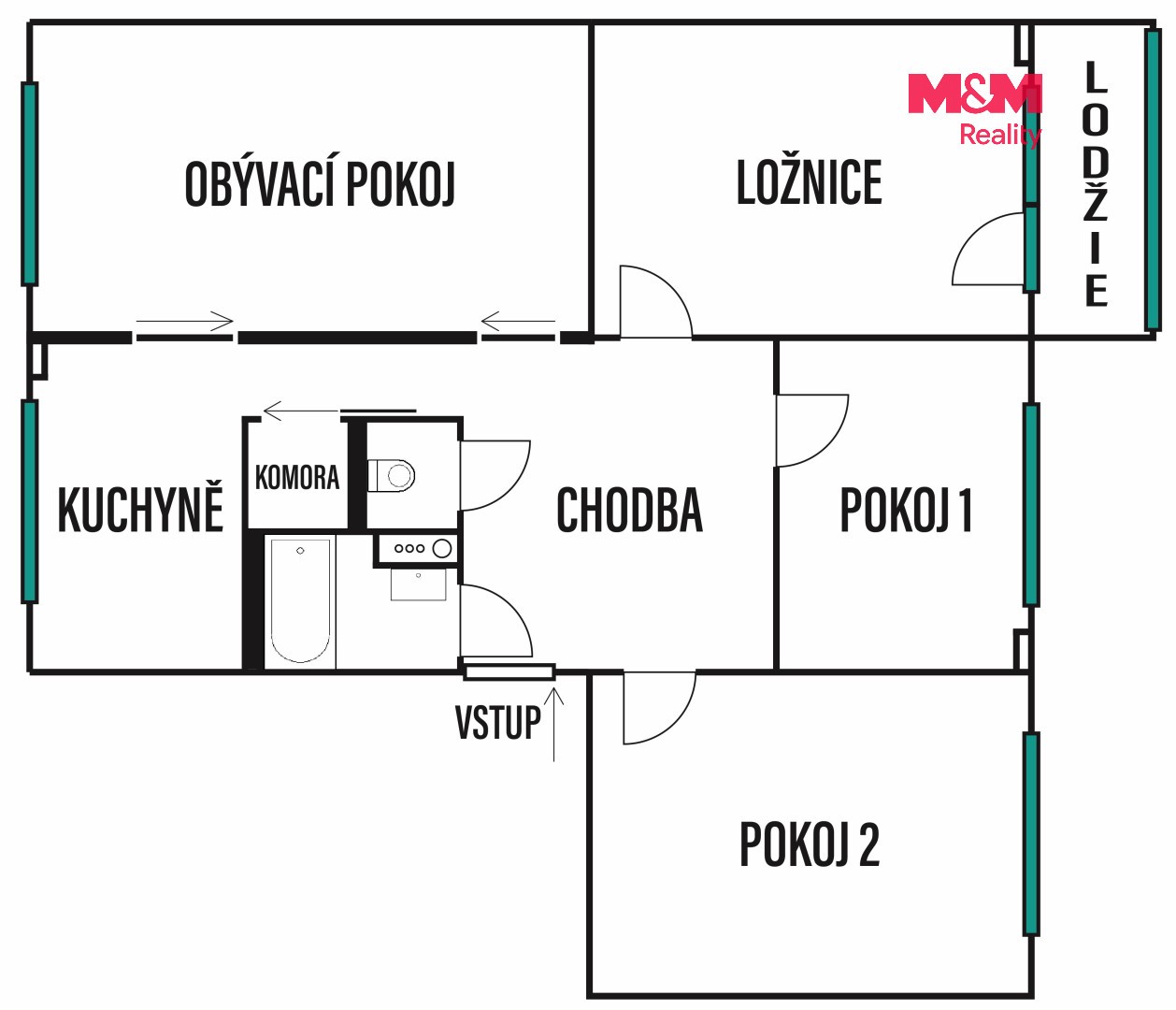 Byt 4+1 · 92 m² · Francouzská, Kroměříž - 4