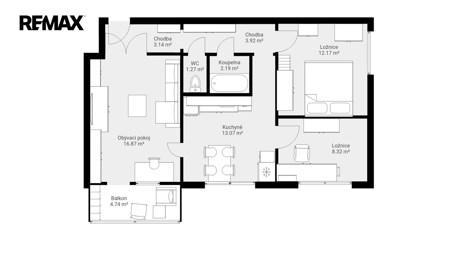 3+1, Brněnská 1256, Kuřim, 60 m² - 2