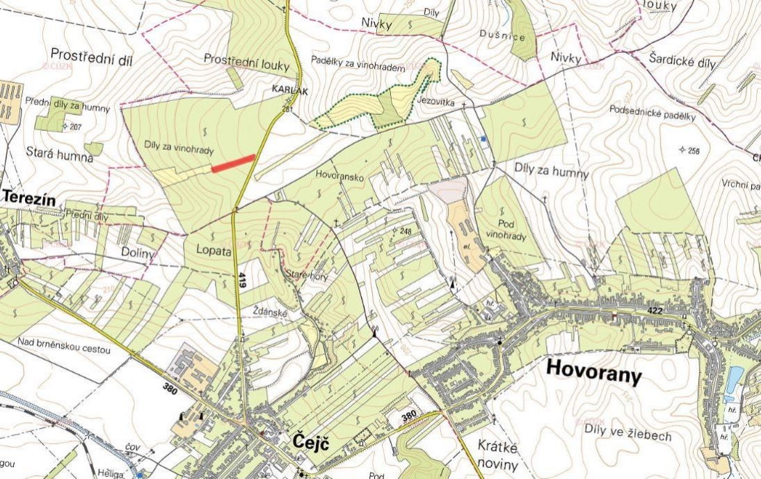 Pozemek · Hovorany - 2