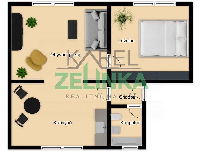 Pronájem byt 2+1 - Uničov, okres Olomouc, Olomoucký kraj, 55 m² - 5