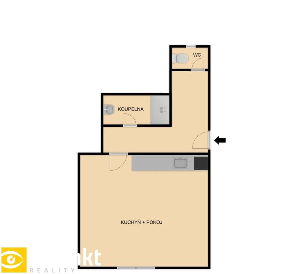 1+kk, Vrchlického 1593, Plzeň Jižní Předměstí, 37 m² - 2