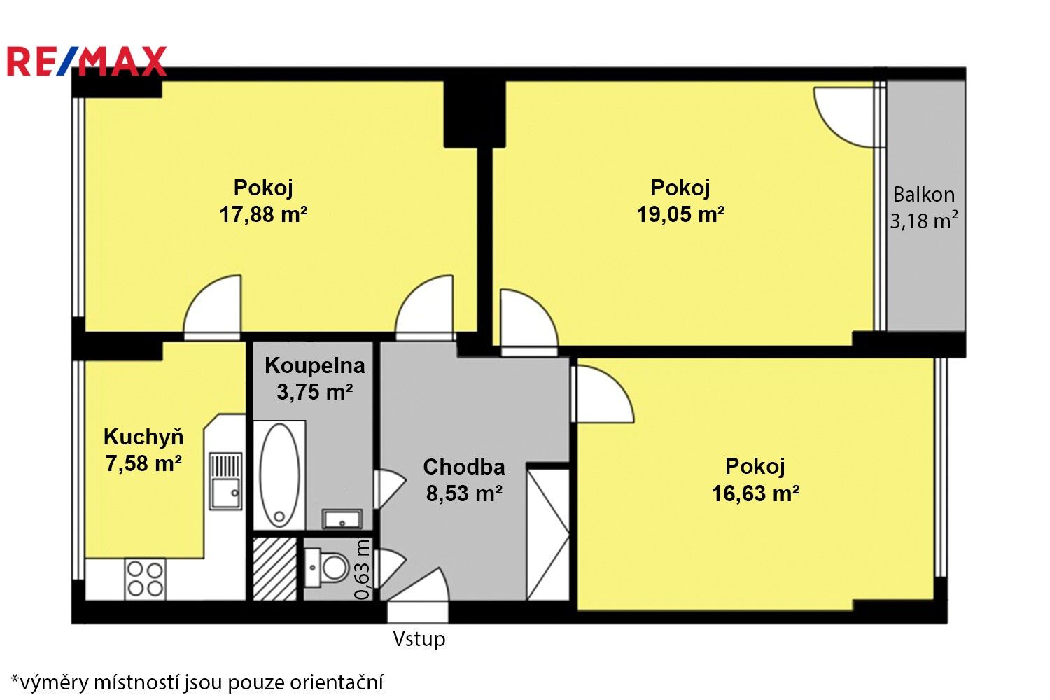 Prodej byt 3+1 - Dělnická, Kolín, 72 m²