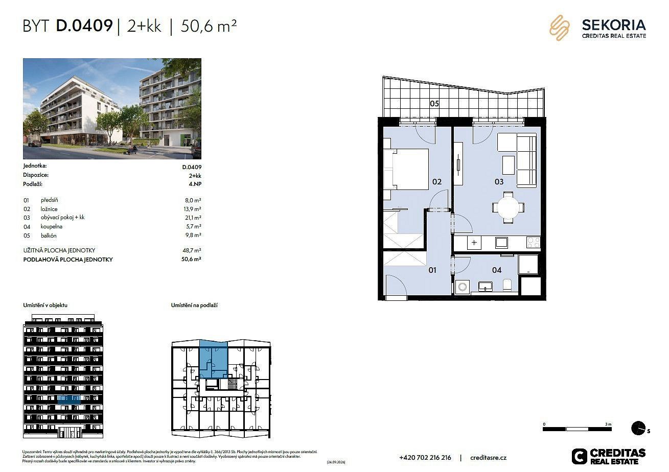 Byt 2+kk · 49 m² · Brno - Královo Pole - 4