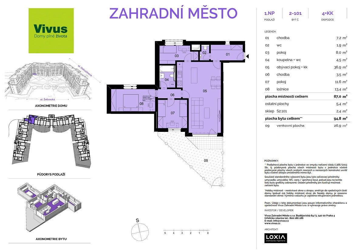 4+kk, Želivecká, Praha 10 - Záběhlice, 95 m² - 1
