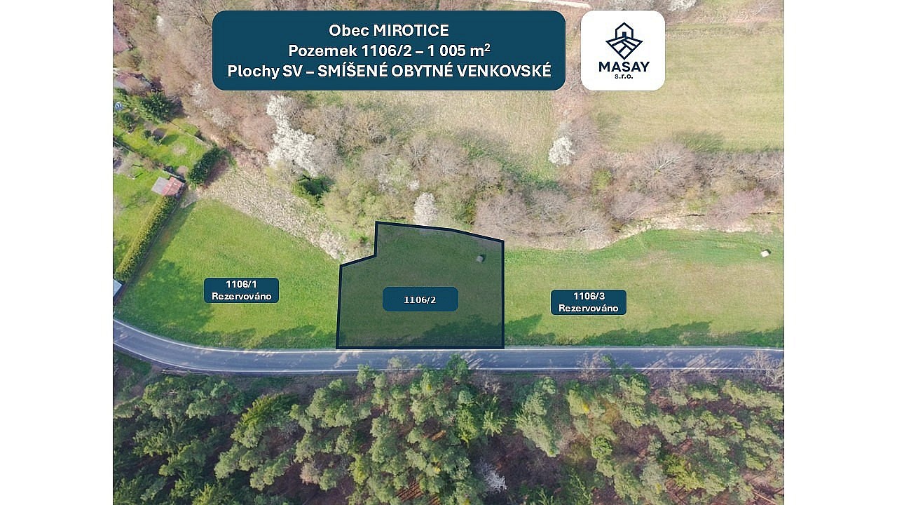 Pozemek pro bydlení · Mirotice, okres Písek - 4