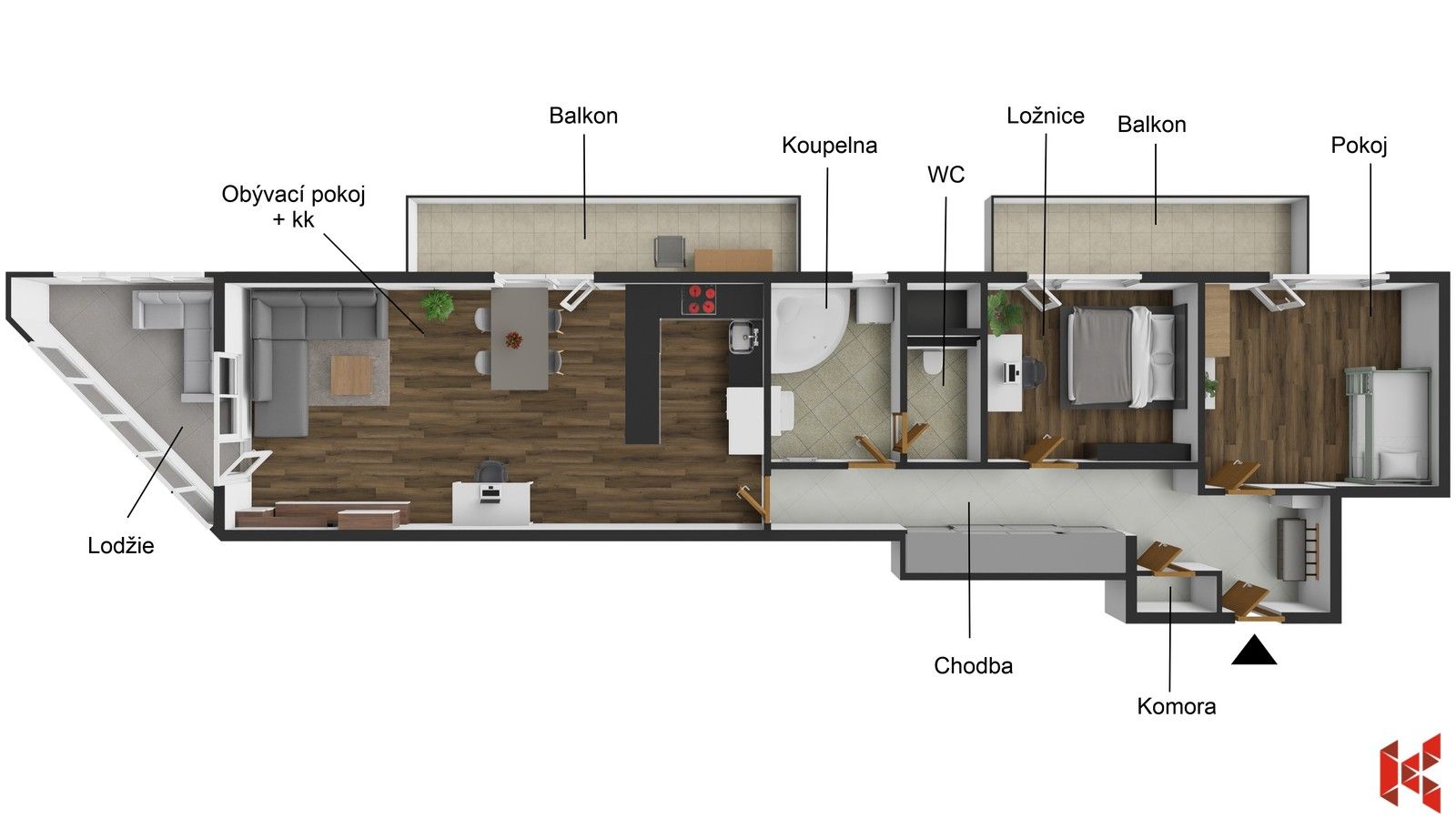 3+kk, Hornoměcholupská 746, Praha Horní Měcholupy, 81 m² - 2