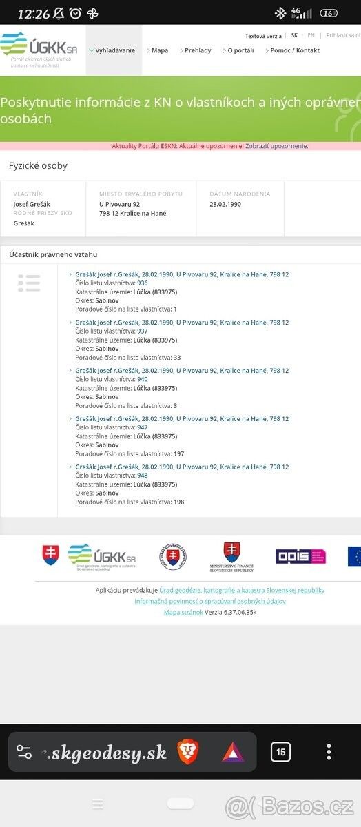 Pozemky pro bydlení, Bedihošť, 798 21