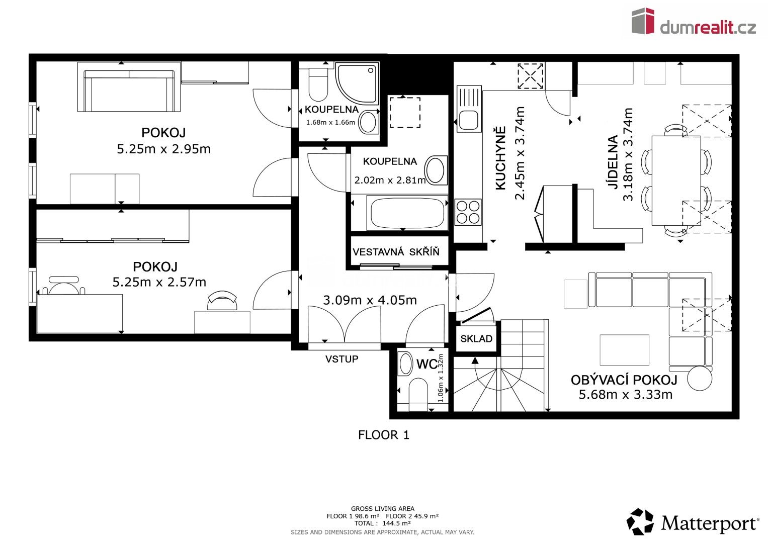 5+kk, Americká, Praha, 144 m²