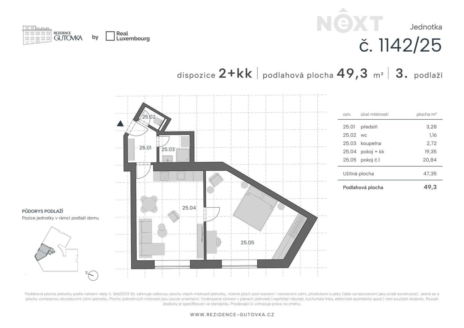 Byt 2+kk · 49 m² · Čestlická 1142, Praha Strašnice - 3