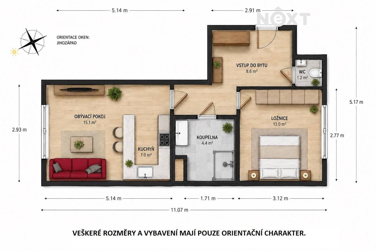 2+kk, Praha Vinohrady, 40 m² - 2