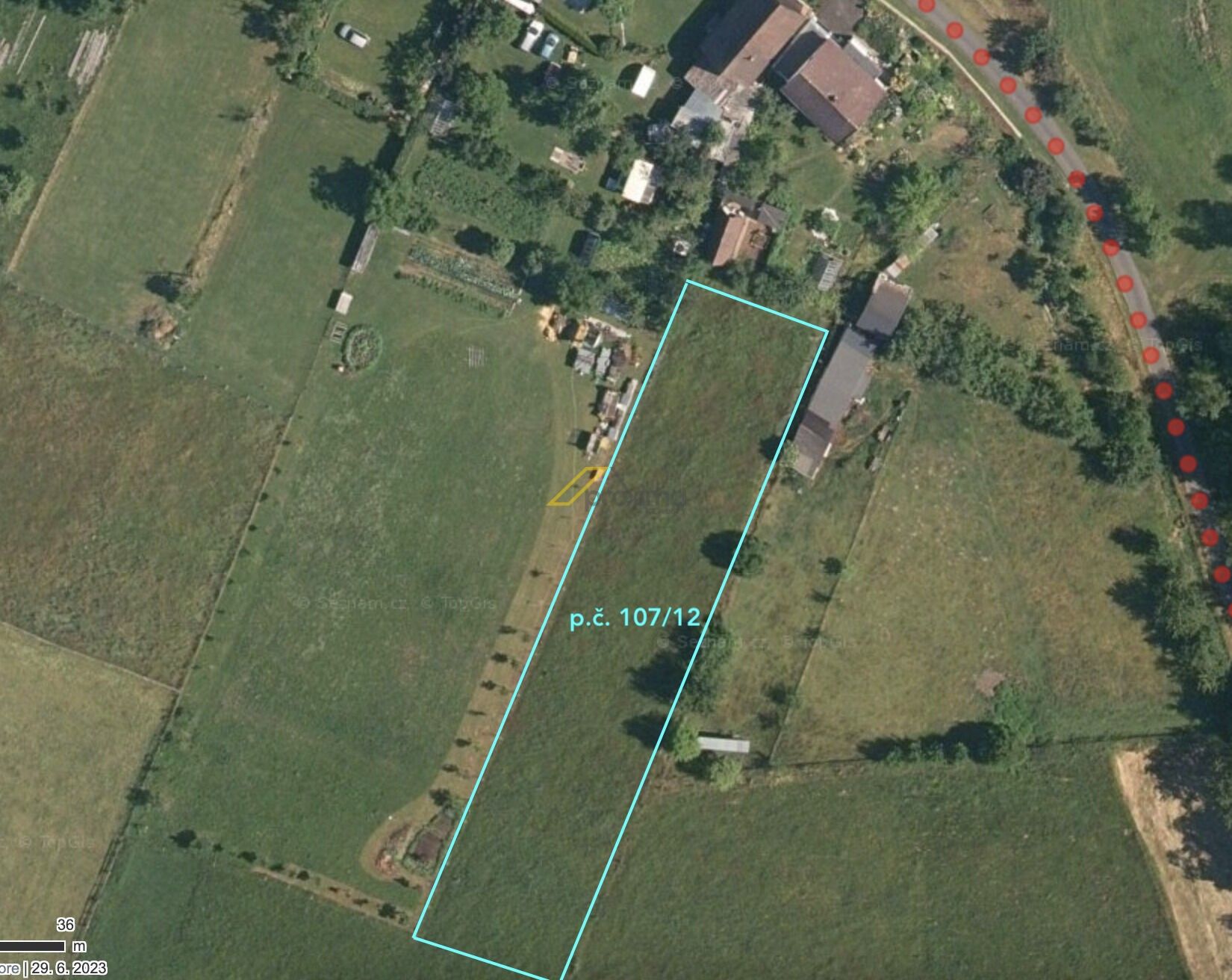 Prodej zemědělský pozemek - Hoslovice, 2 m²