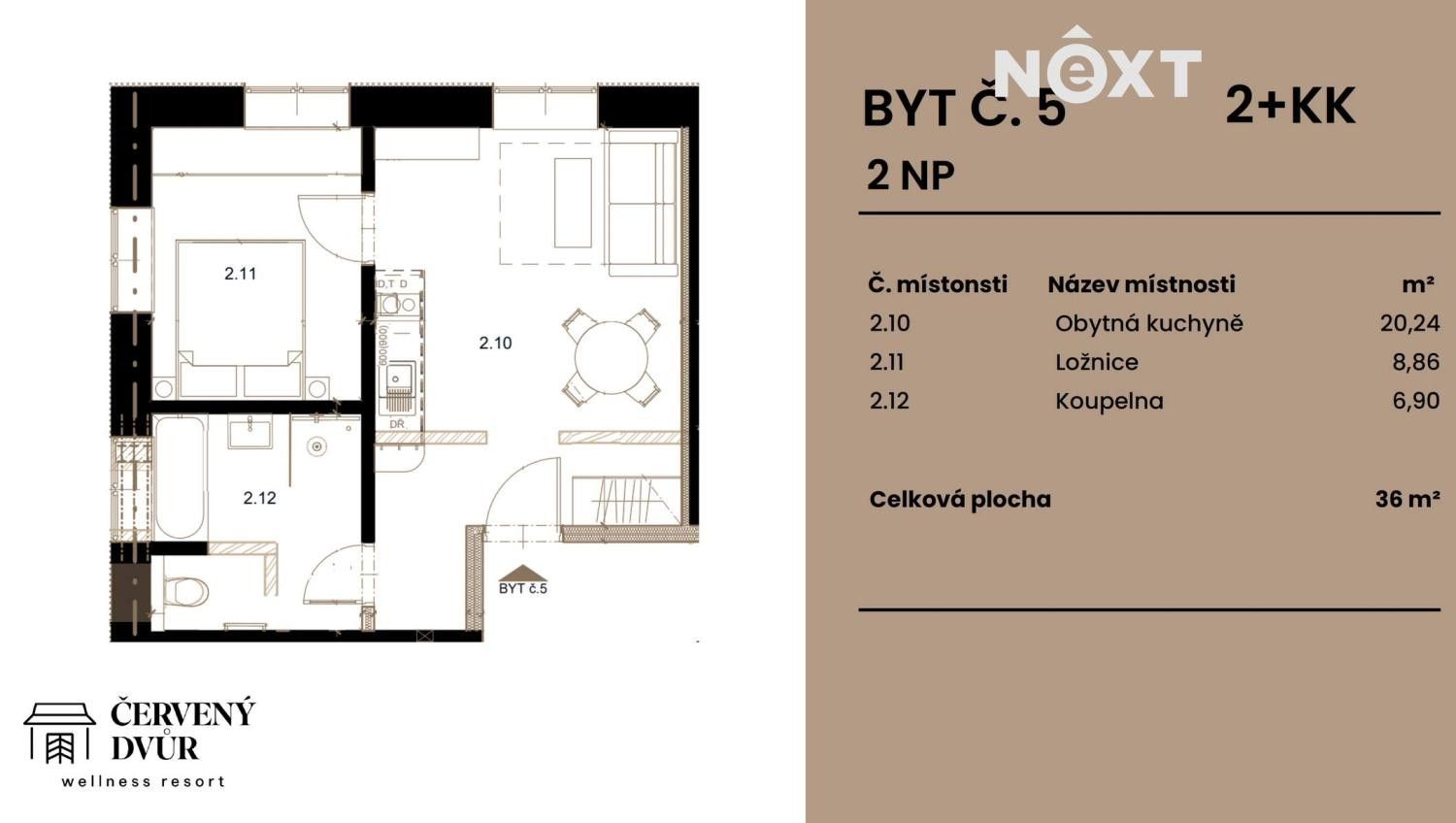 2+kk, Výzkumníků 267, Rapotín, 39 m² - 2